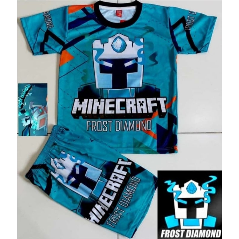 BAJU ANAK GAMBAR MINECRAFT FROST DIAMOND/SETELAN ANAK GAMBAR MINECRAFT FROST DIAMON/BAJU ANAK LAKI L