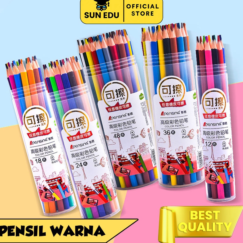 

ART P74T Pensil warna bisa dihapus Erasable colored pencil 243648 warna