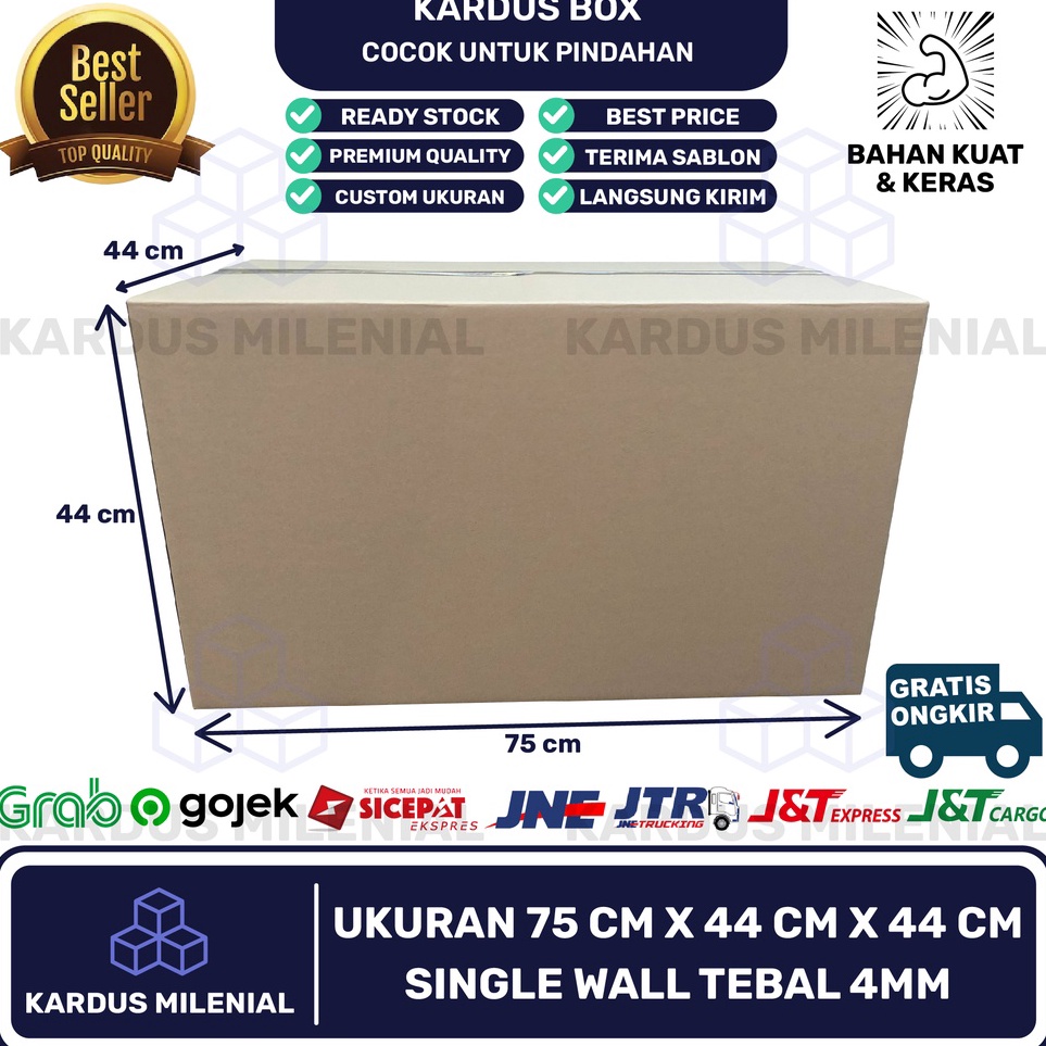 

Super Original KARDUS BESAR JUMBO PACKING 75x44x44 COCOK UNTUK PINDAHAN RUMAHKANTOR
