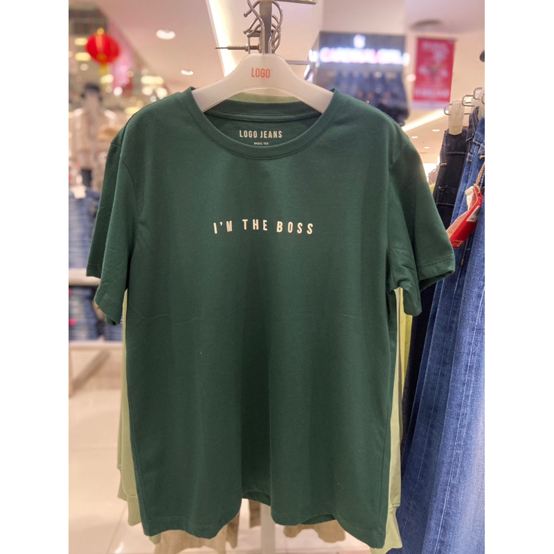 LOGO | Kaos hijau botol wanita ori matahari