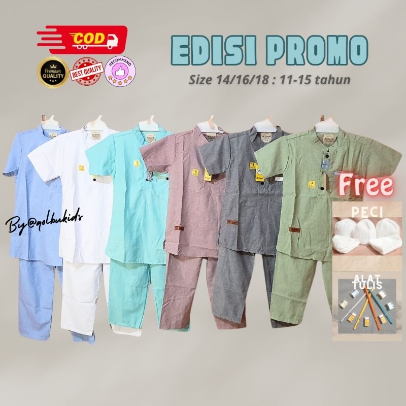 Setelan Baju Koko Anak Remaja 11-15 tahun Syauqi | Set Baju Koko Anak Remaja | Baju Muslim Anak Laki