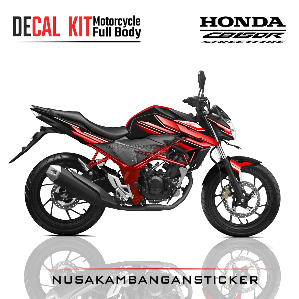 Decal Kit Sticker New CB 150 R Streetfire Red Black 02 Stiker Full Body
