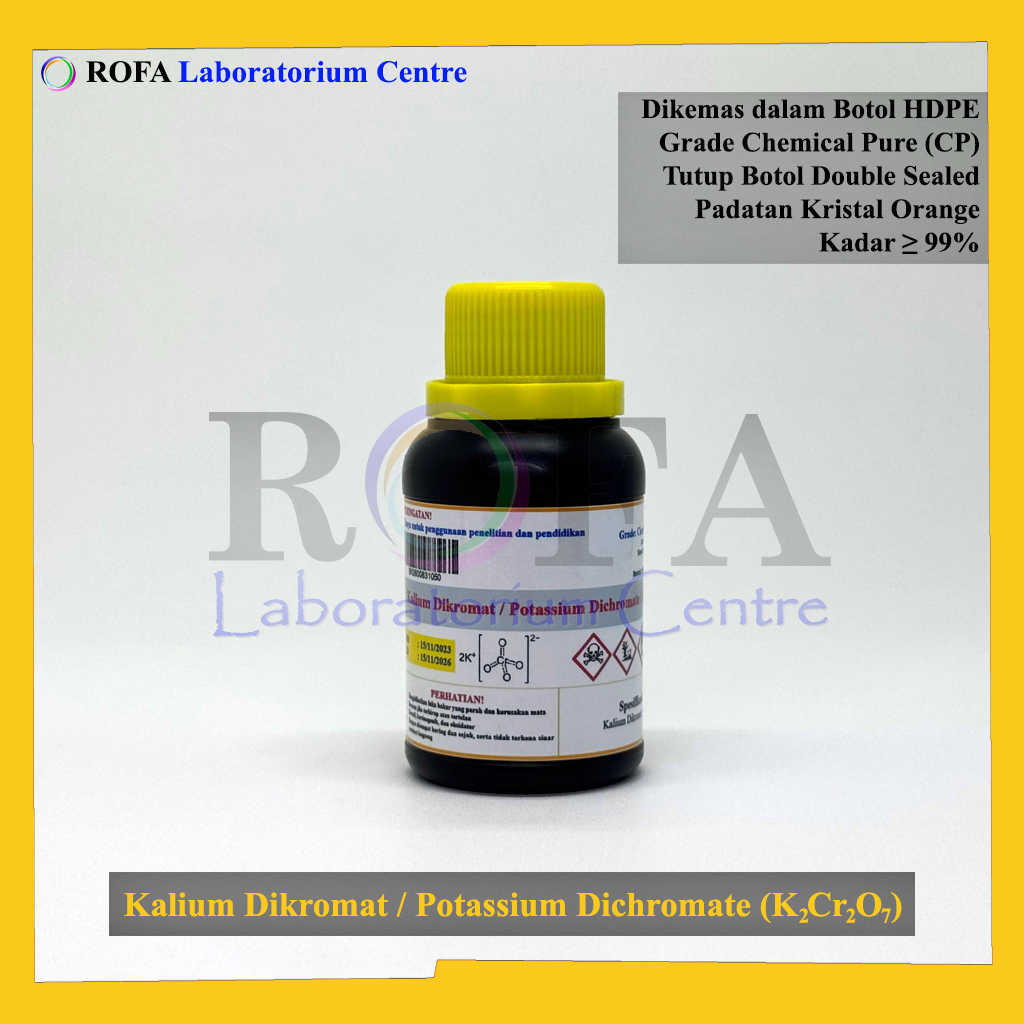 Kalium Dikromat / Pota ssium Dichromate / K2Cr2O7 CP 50 Gram
