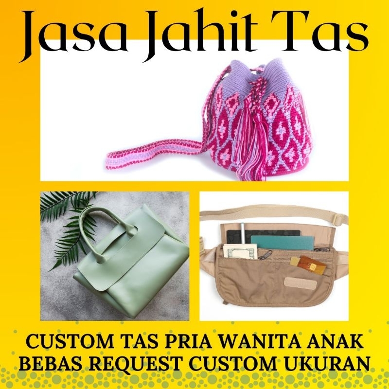 Jasa Jahit Tas Ransel Backpack Custom Slingbag Waistbag Totebag Clutch Pouch