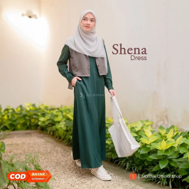 Jilbrave Shena dress Original Gamis wanita original dress wanita original promo terlaris