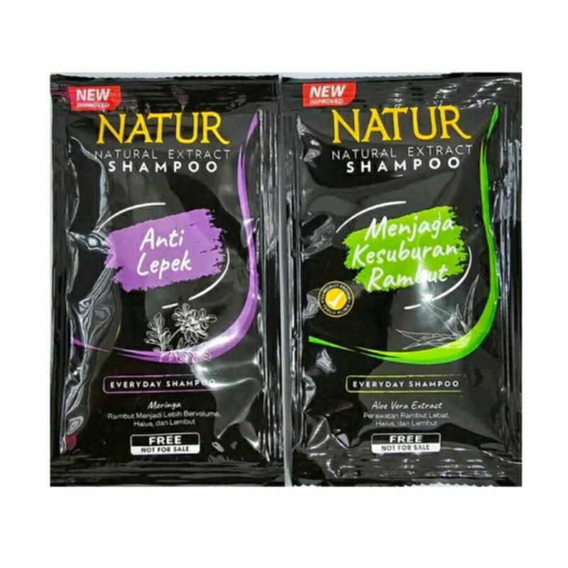 NATUR SHAMPOO CONDITIONER SACHET 8 ML ALOE VERA MORINGA/HARGA PER SACHET / NATUR NATURAL EXTRACT / N
