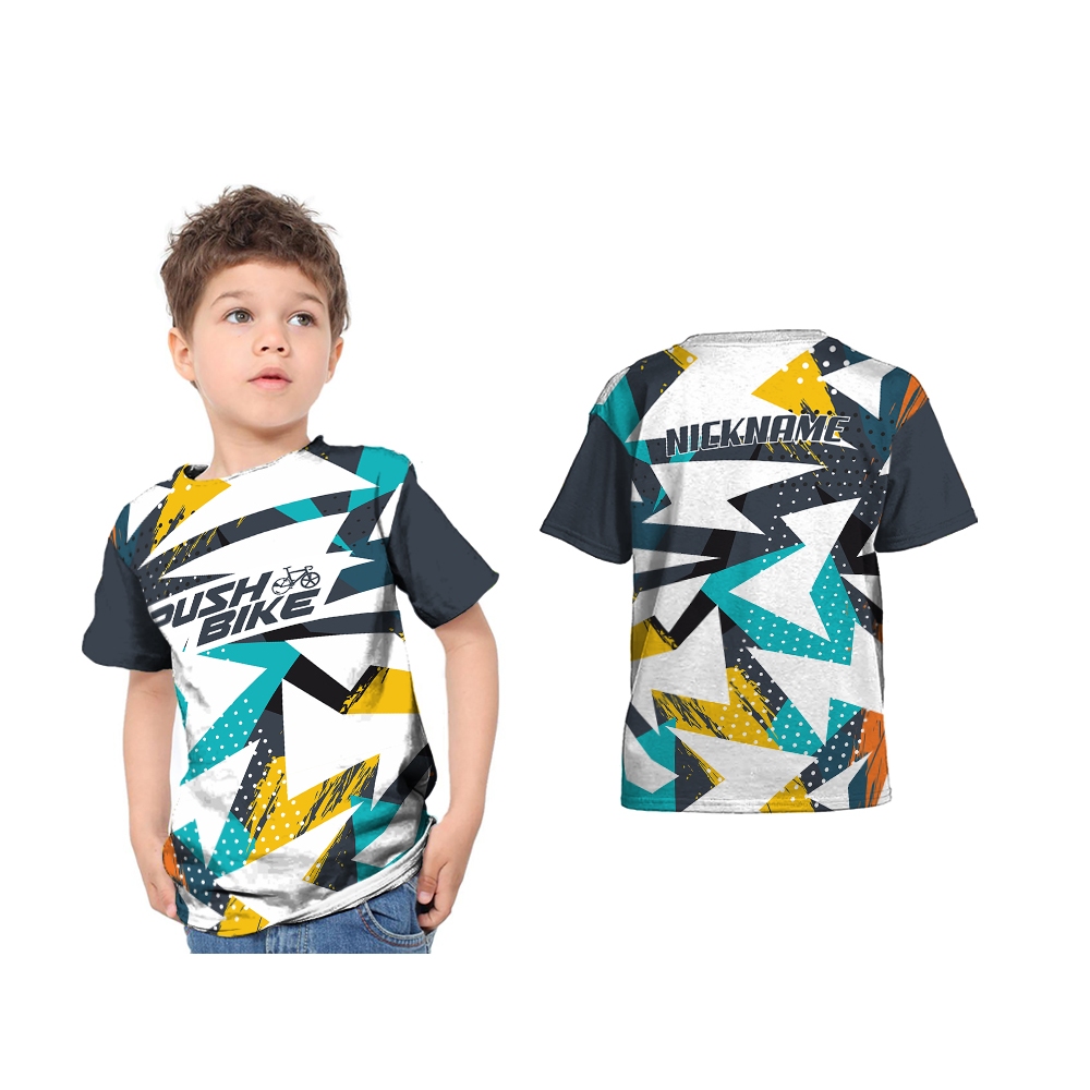 Baju Kaos Tshirt Jersey Push Bike Sepeda 01 Anak Full Printing Custom