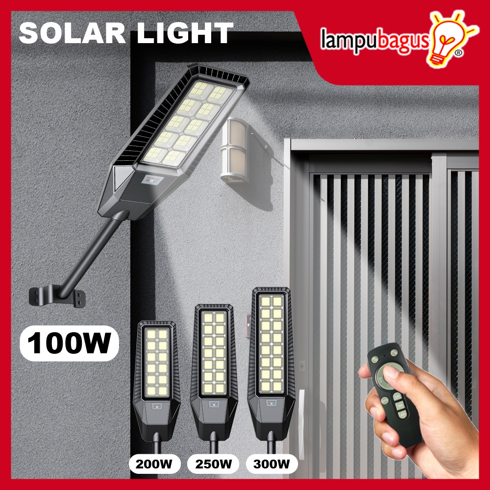 Lampu Tenaga Surya Solar Panel Lampu Jalan Solar Cell Outdoor + Remote