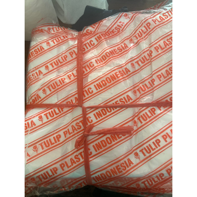 kresek bening 24 tulip oren/kresek tanggung bening kuat dan tebal