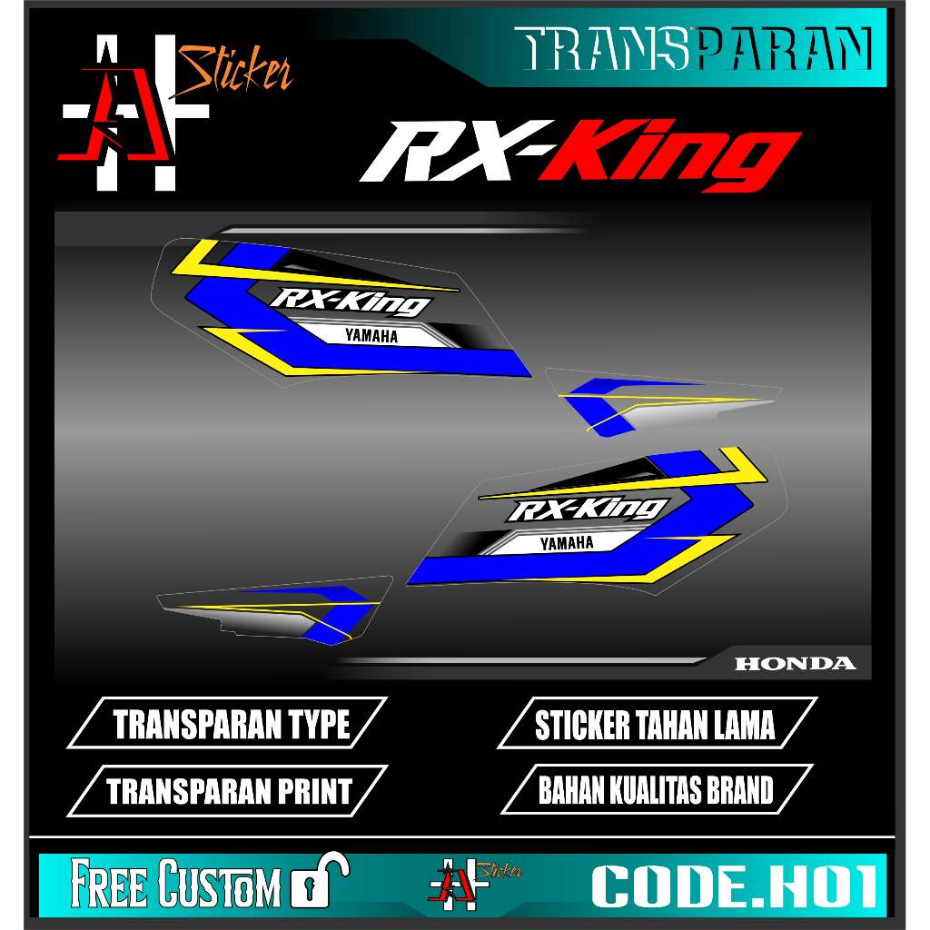 Transparan Striping RX KING STICKER Transparan RX KING H01