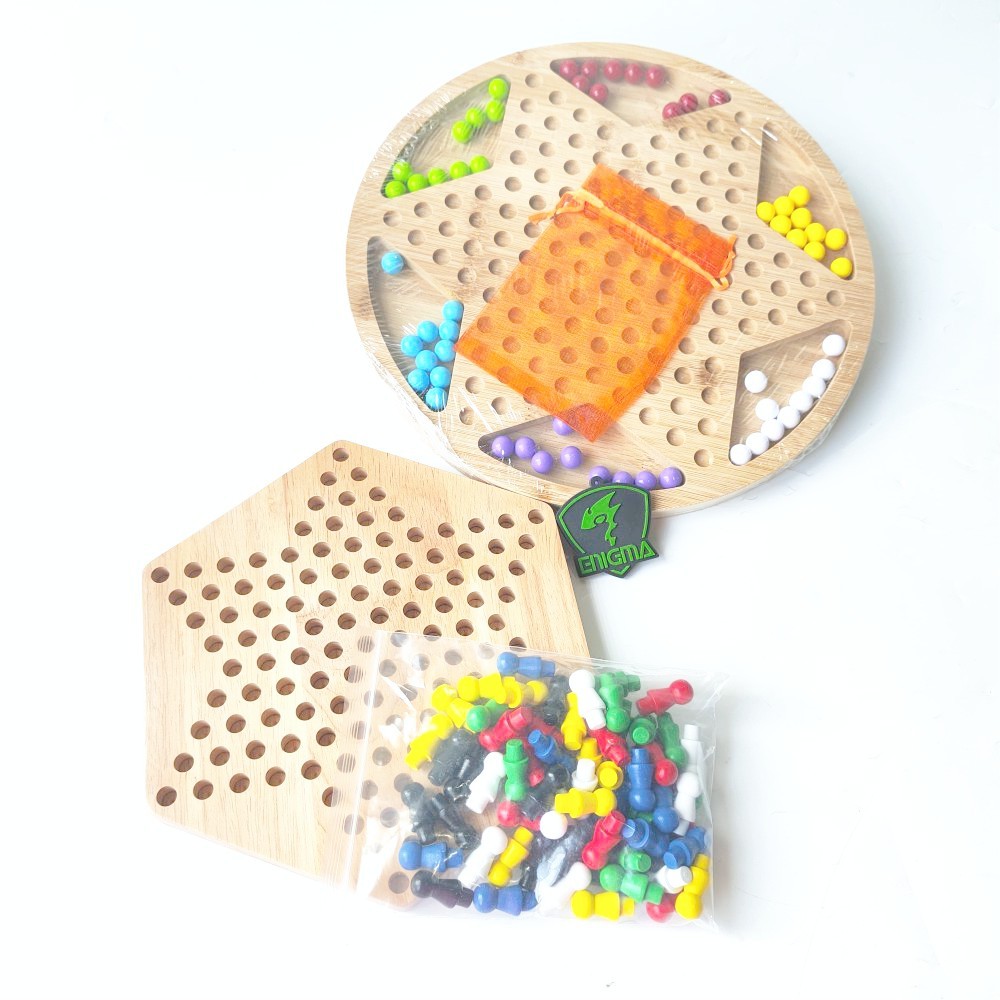 BOARD GAME HALMA KAYU - MAINAN ANAK - ENIGMAZONE