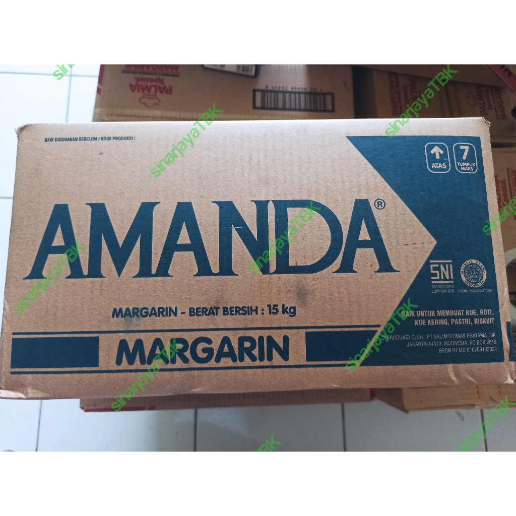 

Amanda Margarin Margarine 15 KG Kuning ORIGINAL