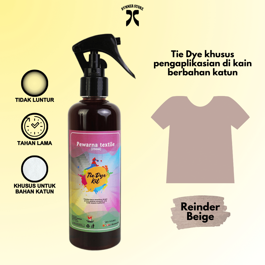 

RB PEWARNA TIE DYE KIT Semprot 250ml untuk tekstil Spray Tye dye pakaian baju kaos