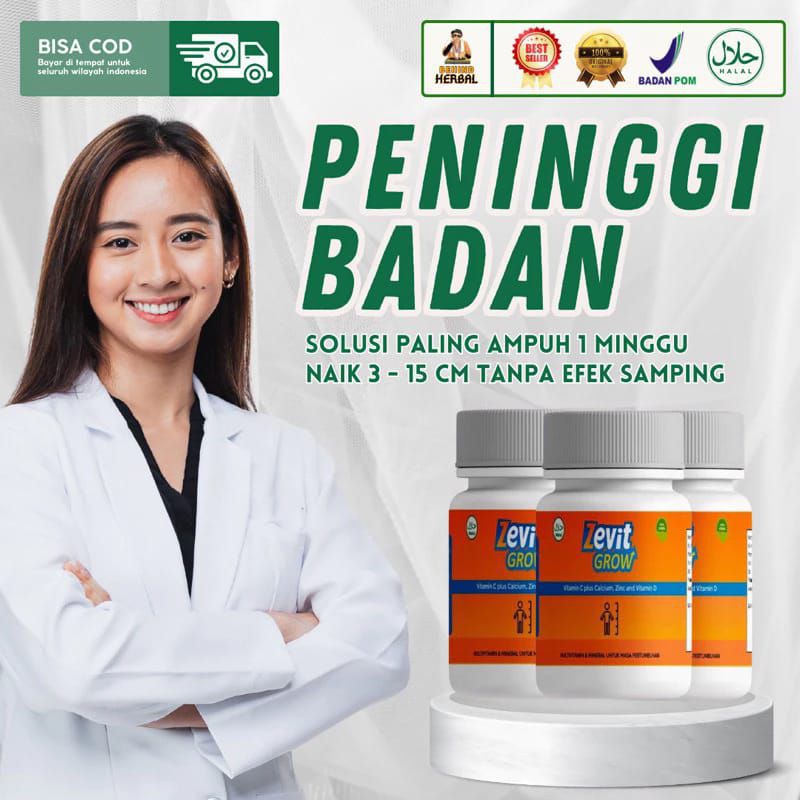 Suplemen Peninggi Badan Zevit Grow Original
