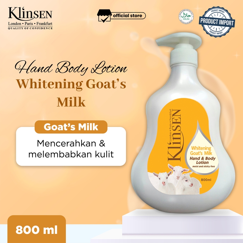 Hand Body Lotion Klinsen Whitening Goat's Milk 800 ml