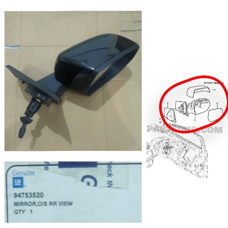 Spion Chevrolet Spin Kanan Original