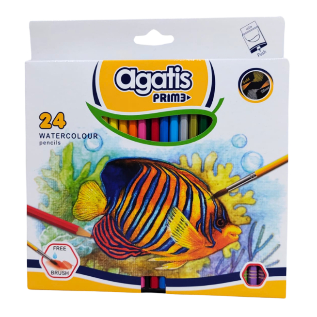 

Agatis Prime Watercolor/Aquarell Pencil 24 Warna / Pensil Warna PH-W-2401