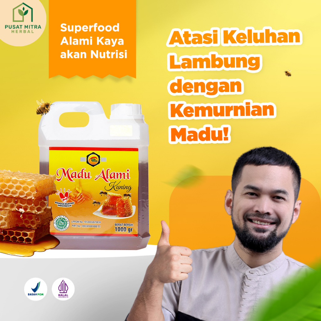 

AMK - Madu Kuning Alami 1 kg - Madu Asli Madu 1kg