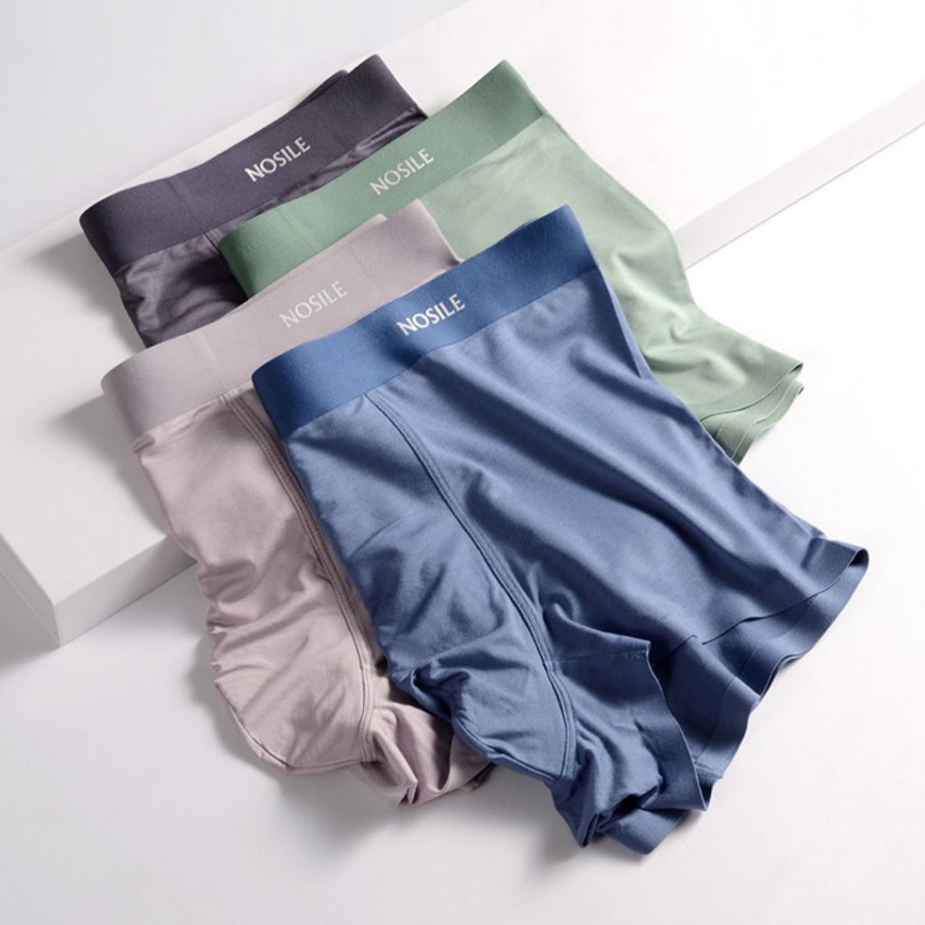 NOSILE - 3PCS Nosile Underwear Boxer Nuca Ice Silk | Celana dalam pria