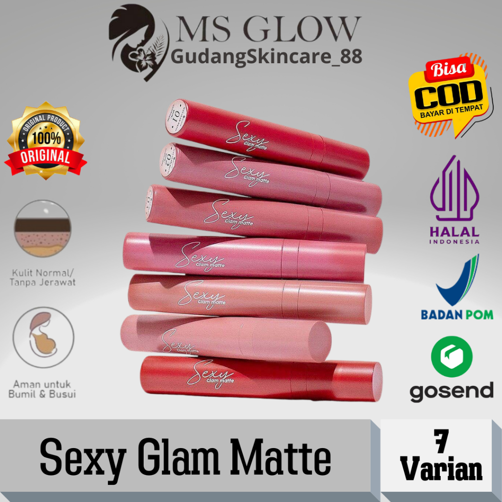 Lipstik Ms Glow Sexy Glam Matte Original