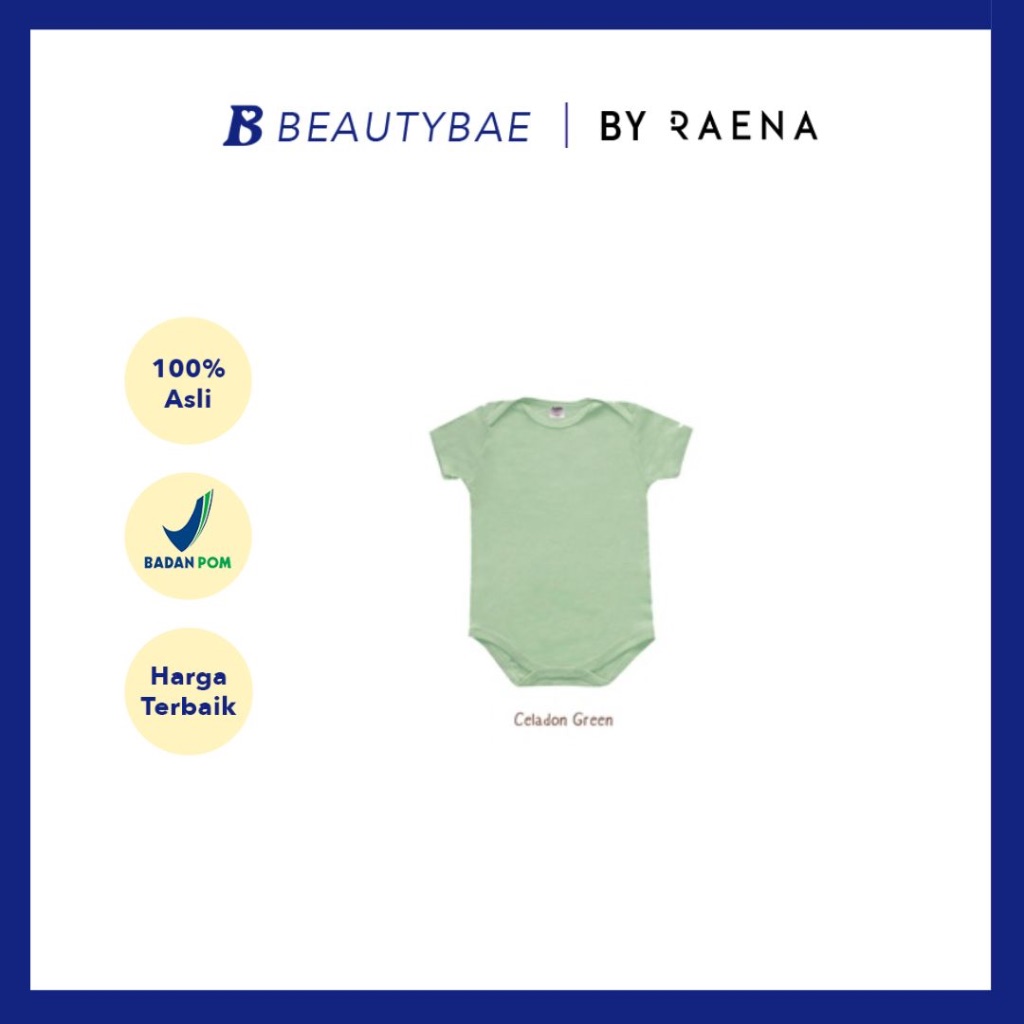 Booyah Baby &amp; Kids Baju Bayi - Bodysuit Celadon Green (0-3 Month)