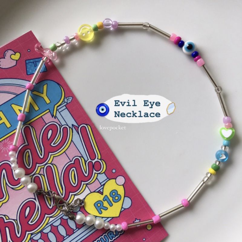 Necklace Evil Eye | Eyil Eye Necklace | Kalung Manik Manik Evil Eye