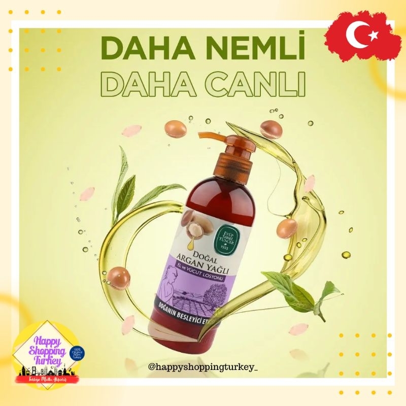 Eyup Sabri Tuncer Argan Oil Hand Body Lotion / Hand Body Lotion Argan / Argan Oil / Hand Body Turki 
