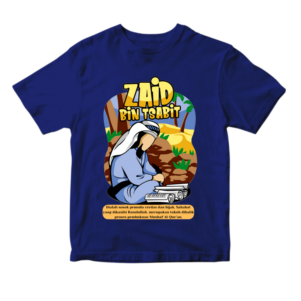 Baju Kaos Anak Dakwah Sahabat Nabi Zaid Bin Tsabit