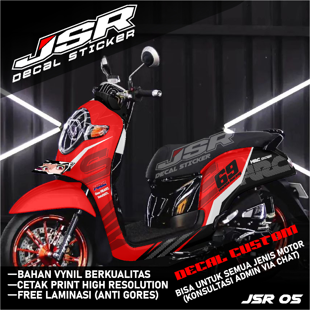 STICKER SCOOPY 2017 2018 2019 FULL BODY,STICKER VARIASI SCOOPY FULL BODY, BISA CUSTOM
