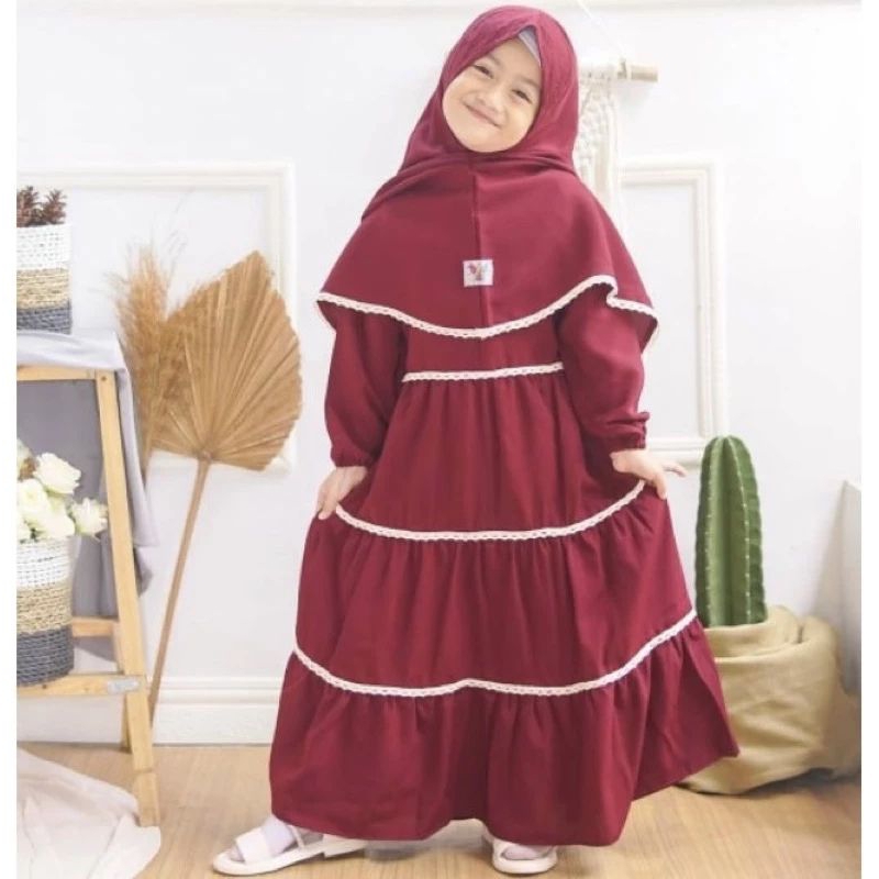 Gamis anak wanita bahan toyobo fodu