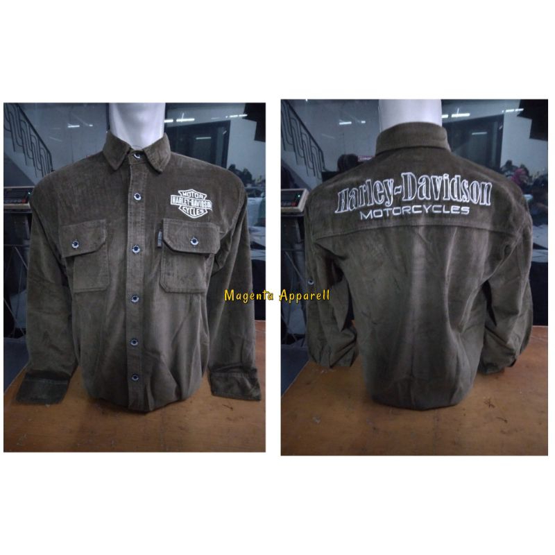KEMEJA PRIA HARLEY DAVIDSON MOTORCYCLE BARSHIELD