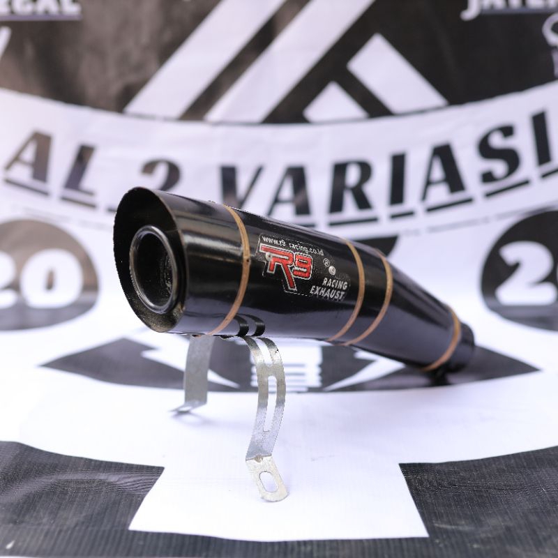 KNALPOT R9 HITAM POWDER COATING MOTOR JUPITER Z1 VEGA ZR JUPITER Z SUPRA X SUPRA 125 KARISMA REVO AB