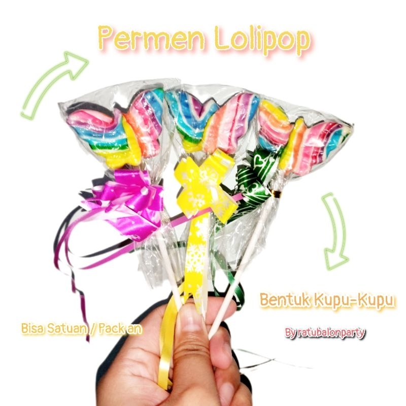 

PERMEN LOLIPOP 4 CM KUPU-KUPU / PERMEN LOLIPOP KARAKTER / PERMEN LOLIPOP KUPU-KUPU ISI 20 PCS