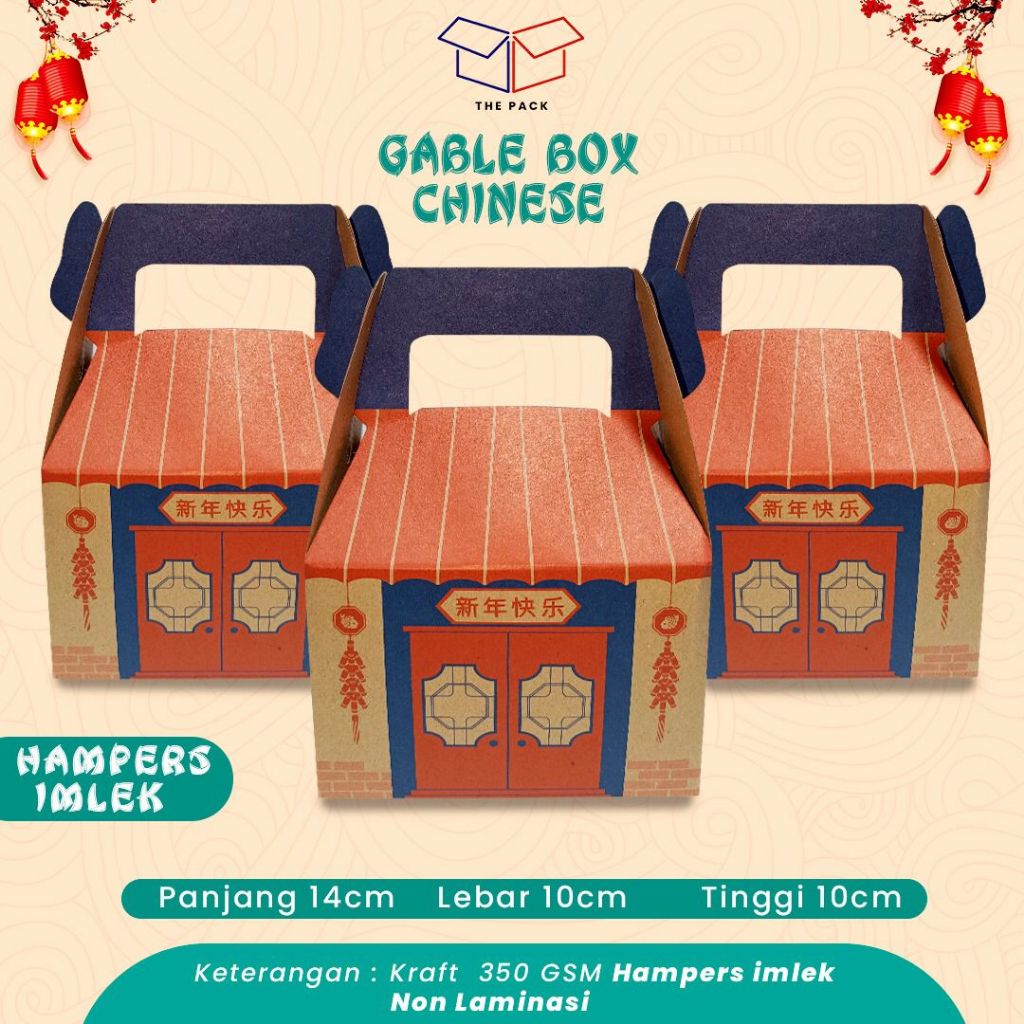 

Gable box Kraft | Chinese New Year box | Kotak Imlek | Hampers