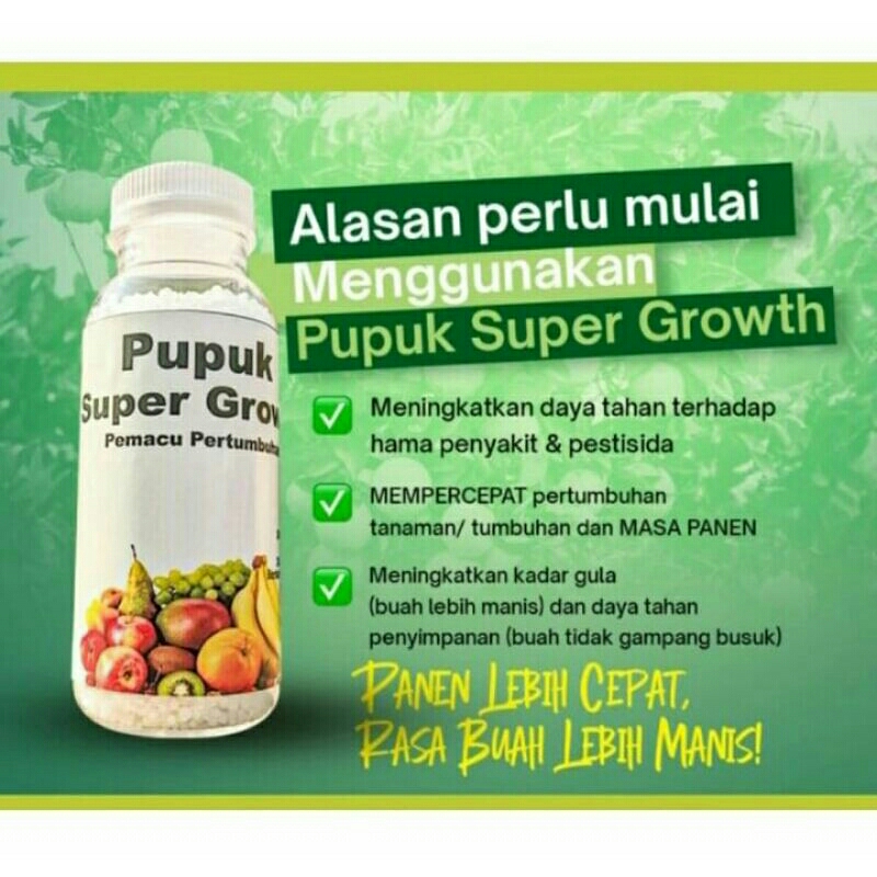 Pupuk Super Growth ORIGINAL isi 250ml