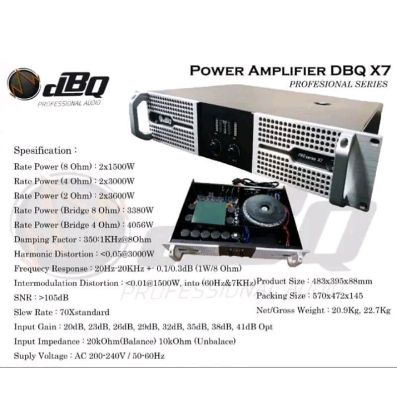 Power Amplifier DBQ X7 Class D