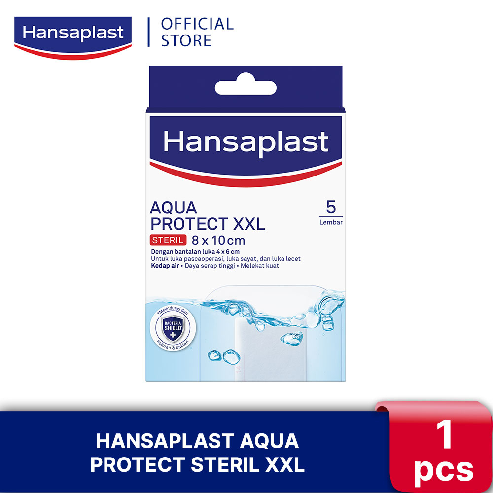HANSAPLAST AQUA PROTECT STERIL XXL - PLESTER LUKA BESAR/PASCA OPERASI | HANSAPLAST AQUA PROTECT SZE 