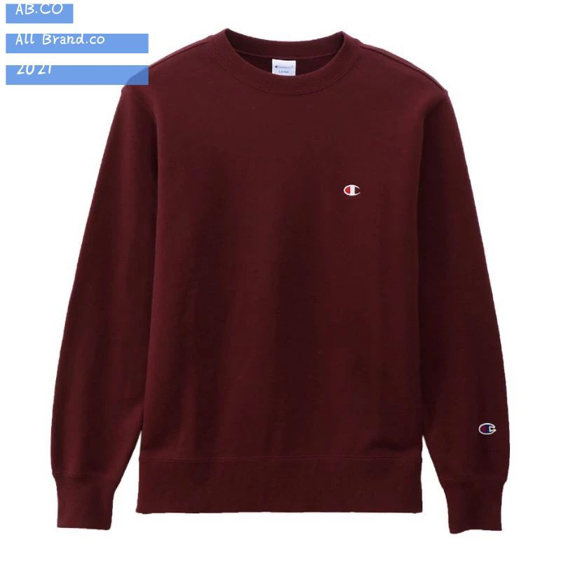 Crewneck Champion Original Basic Maroon Full Tag Label Unisex / Sweater Champion