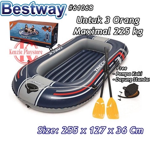 Tidak Diragukan Bestway 6168 Hydro Force Raft Treck X2 Set Perahu Karet 3 Orang SNI