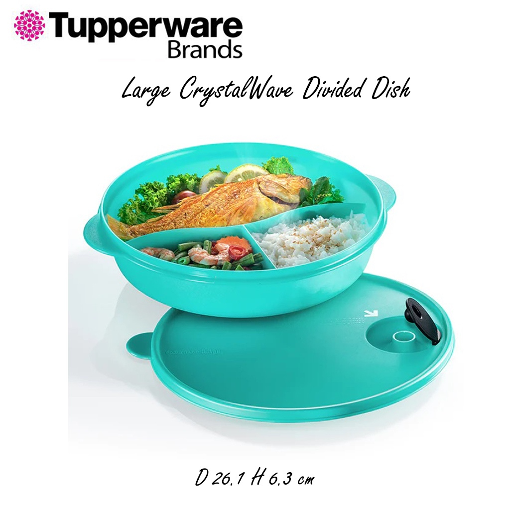 Lunch Box Crystalwave Tupperware Large 2L Tupperware Crystalwave Plus Divided Dish Microwaveable