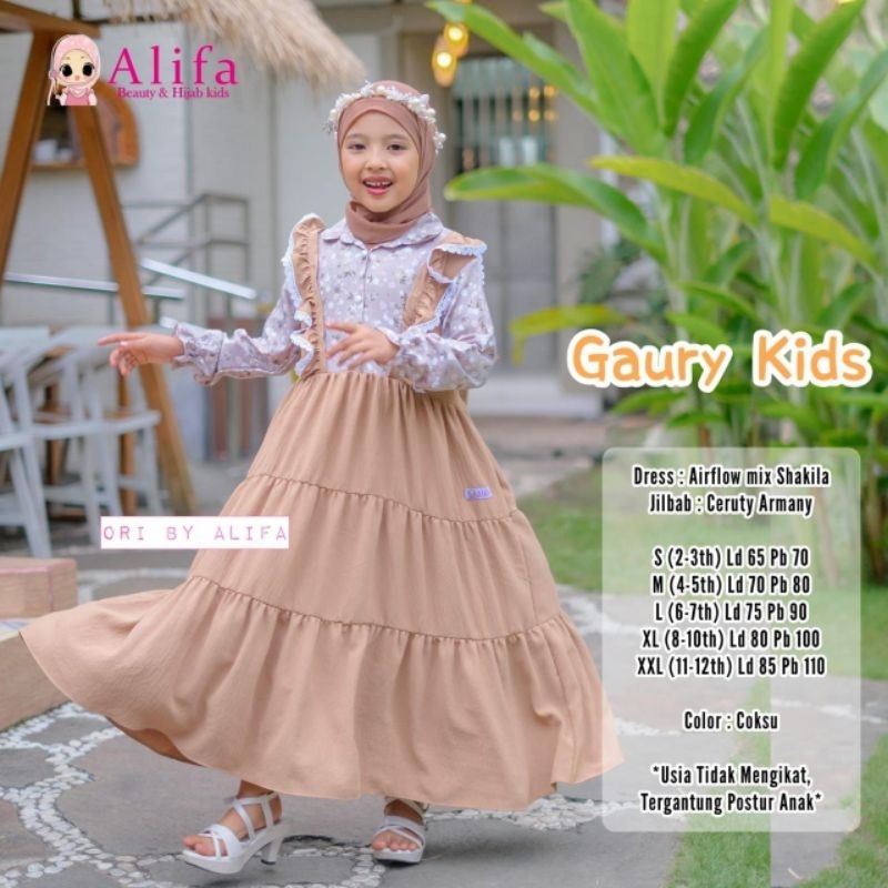 Gaury Kids set hijab by Alifa