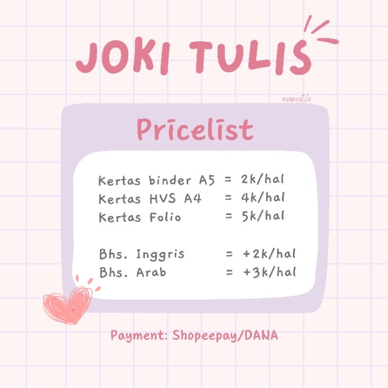

tulis tangan/salin tugas kuliah & sekolah (baca deskripsi)