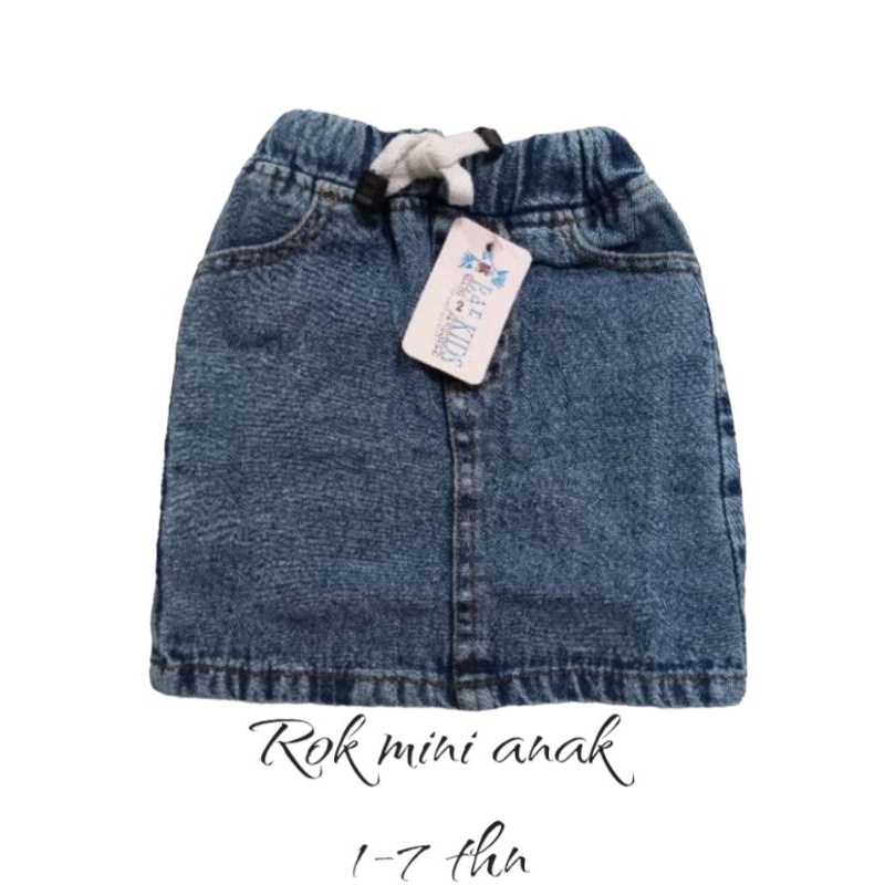 ROK SPAN JEANS ANAK PEREMPUAN/ROK MINI ANAK/ROK JEANS ANAK/ROK SNOW WASH JEANS ANAK/ROK PENDEK ANAK 