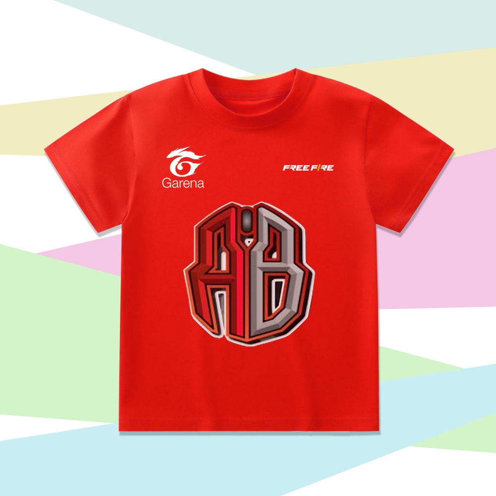 BAJU ANAK KAOS ANAK TEAM ANTI BAN FF FREE FIRE GARENA