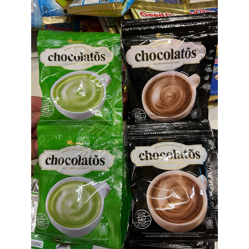 

chocolatos 3in1 coklat / matcha renteng