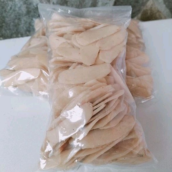 

Kerupuk Ikan Tenggiri Super 250gr Krupuk Kemasan Repack/Curah Gurih Renyah Langsung Digoreng