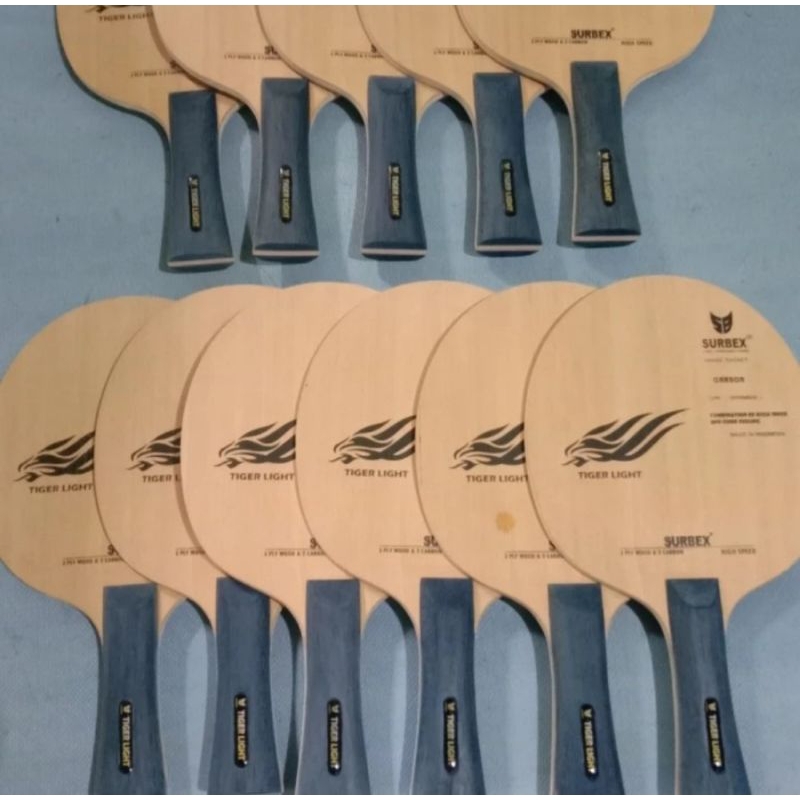 Kayu Bet Pingpong Blade Surbex Tiger Light Pegangan Bed Tenis Meja