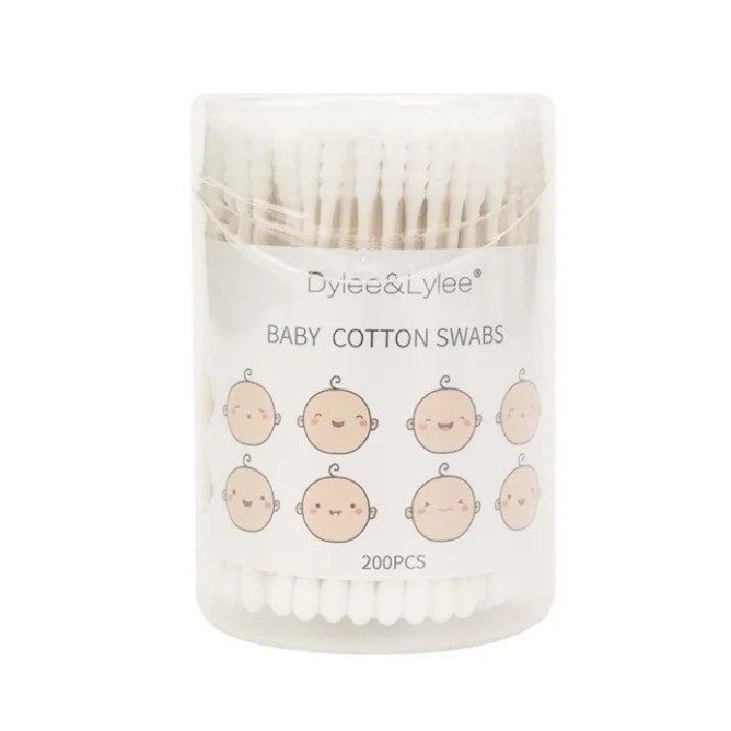 DYLEE & LYLEE Baby Cotton Swabs Earpick Dua Sisi 200 Pcs