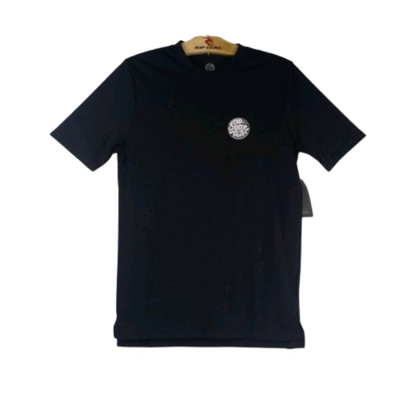 Kaos Ripcurl Pria Original P21 wetie logo S/SL uv - black