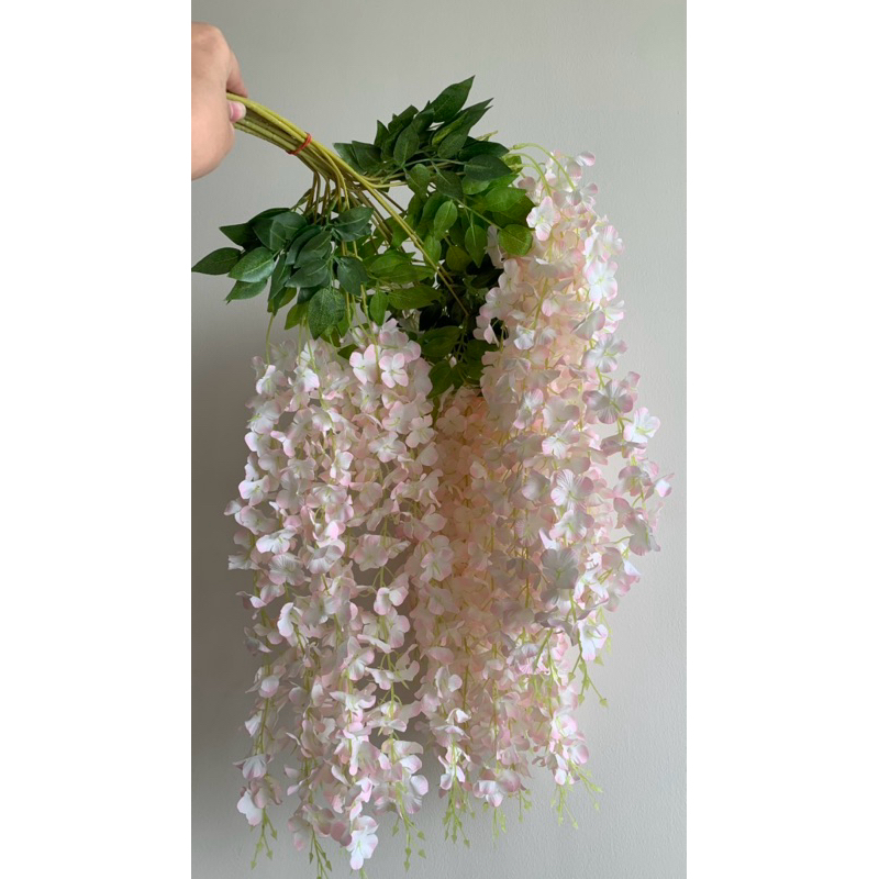Bunga Hias Wisteria Ornamen Tanaman Flower Bunga plastik Buatan Hias Dekorasi /  Bunga gantung Tanam
